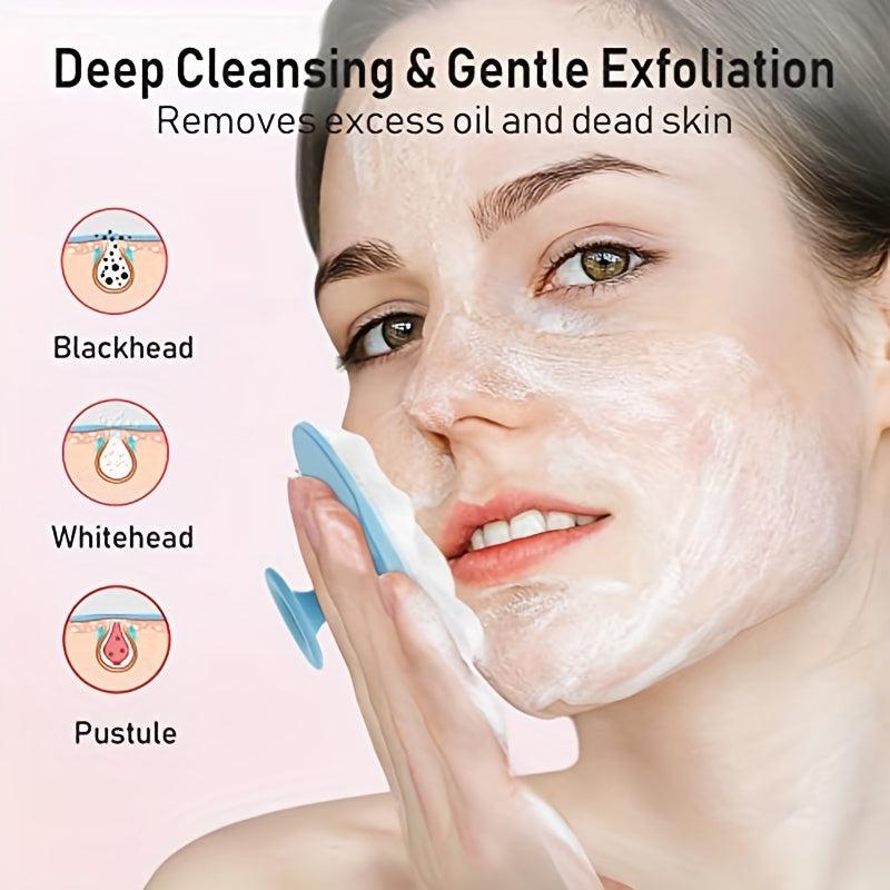 5pcs Face Scrubber Facial Cleansing Brush With Lip Scrub Brush