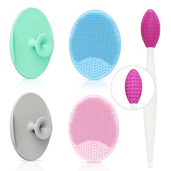 5pcs Face Scrubber Facial Cleansing Brush With Lip Scrub Brush