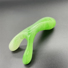 Resin Y Shape Face Lifting Massage Fork with Guasha Scraping