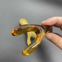 Resin Y Shape Face Lifting Massage Fork with Guasha Scraping