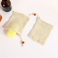 2pcs Soap Bag Mesh Net Exfoliating Drying Soap