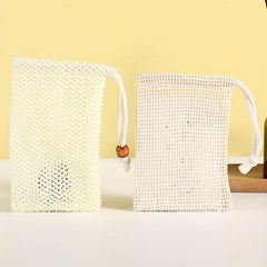 2pcs Soap Bag Mesh Net Exfoliating Drying Soap