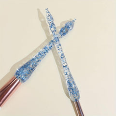 5pcs Sequin Detail Clear Makeup Brush Set