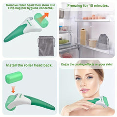 6-In-1 Facial Massage Kit: Ice Roller, Jade Roller, Gua Sha Tool, Silicone Brush