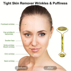 6-In-1 Facial Massage Kit: Ice Roller, Jade Roller, Gua Sha Tool, Silicone Brush