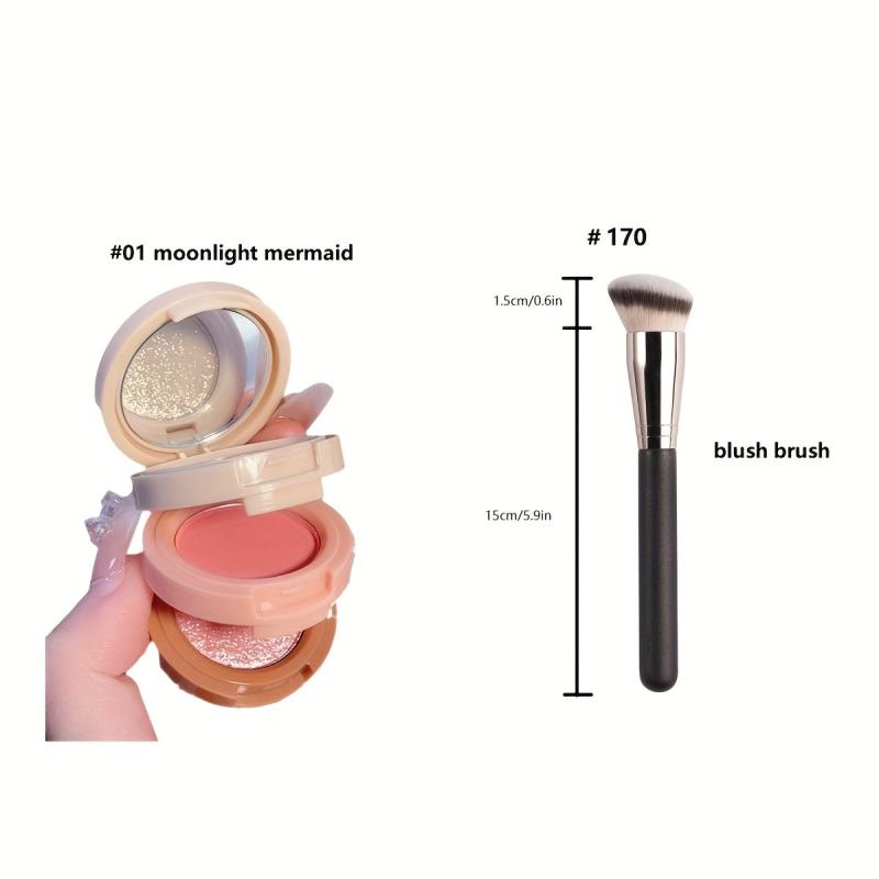 Triple Layer Blush High Gloss Contouring Powder Palette