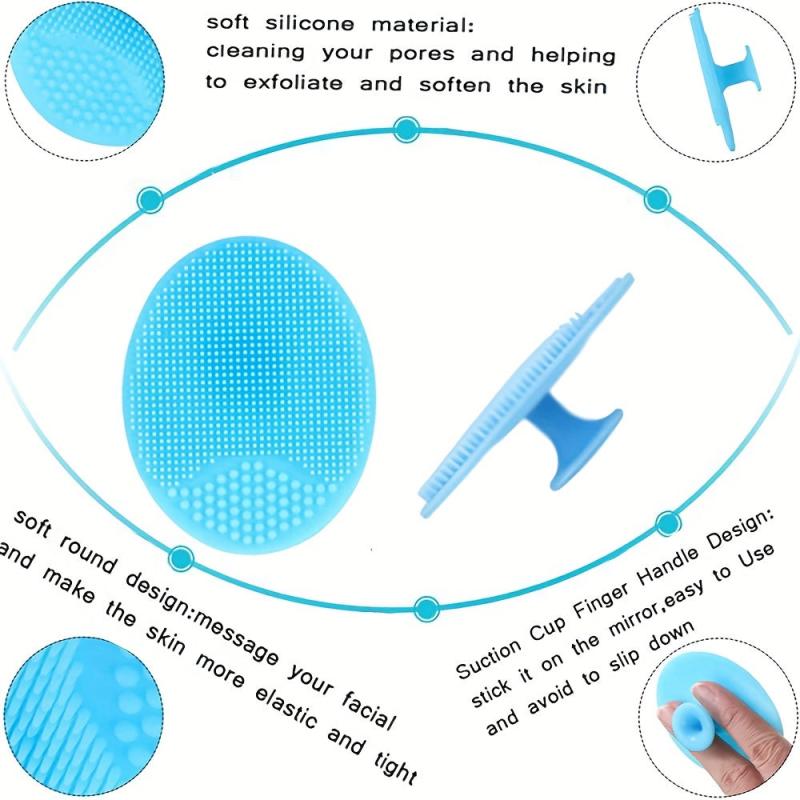 5Pcs Lip Scrub Brush & Facial Cleansing Brush Set