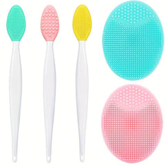 5Pcs Lip Scrub Brush & Facial Cleansing Brush Set
