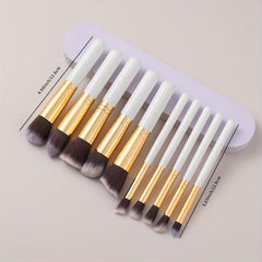10pcs Makeup Brush Set Foundation Powder Eyes