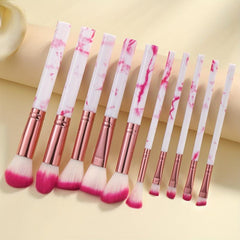 10pcs Makeup Brush Set Foundation Powder Eyes