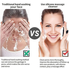 Silicone Face Scrubber Exfoliates and Massages Skin