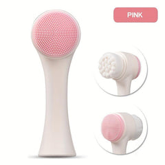 Silicone Double Face Wash Brush Manual Cleansing 3D Face Washer Facial Cleaner