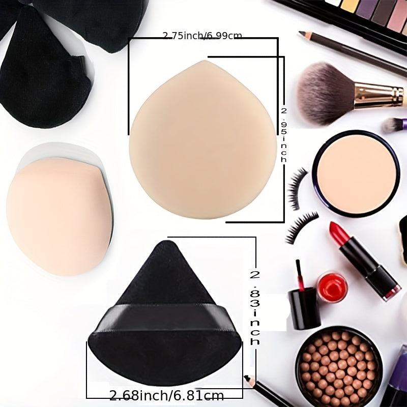 5pcs Soft Polychrome Powder Puff Makeup Sponge Stirrer Reusable