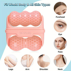 Derma Roller with Two Roller Heads for Facial & Body Massage