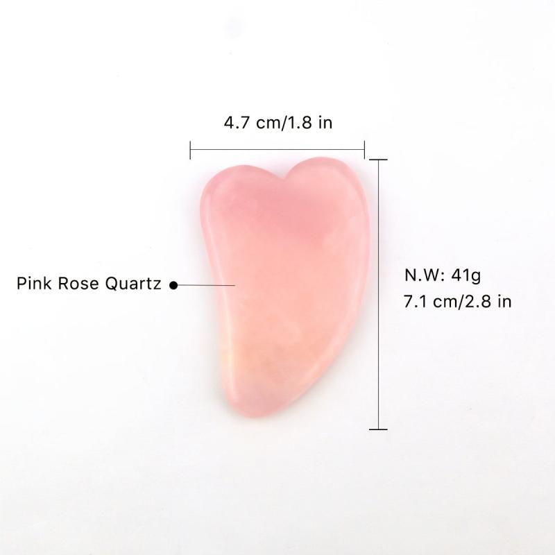 Rose Quartz Gua Sha Facial Massage Beauty Tool