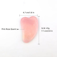 Rose Quartz Gua Sha Facial Massage Beauty Tool
