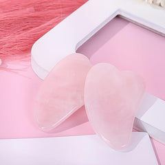 Rose Quartz Gua Sha Facial Massage Beauty Tool