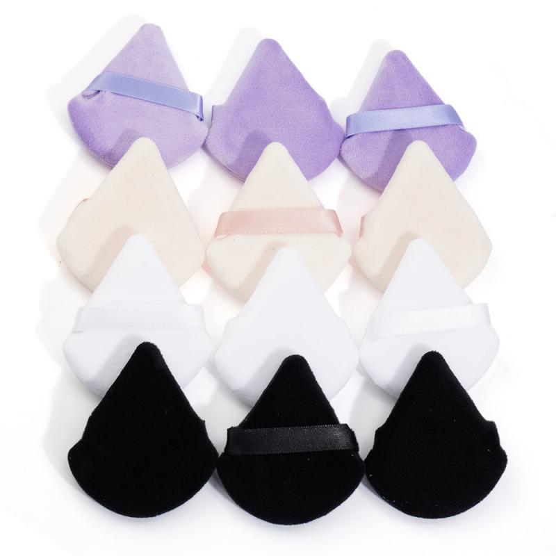 12 Pcs Face Soft Makeup Puff Triangle Powder Puffs Gift
