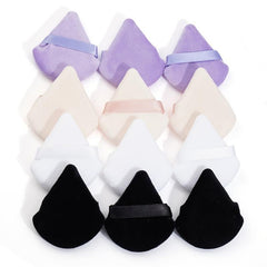 12 Pcs Face Soft Makeup Puff Triangle Powder Puffs Gift