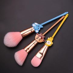 8-Piece Animal Makeup Brush Set - Ideal Gift for Beginners