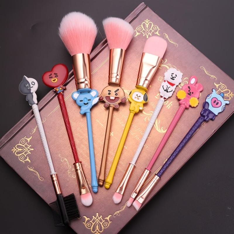 8-Piece Animal Makeup Brush Set - Ideal Gift for Beginners