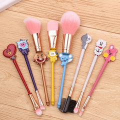 8-Piece Animal Makeup Brush Set - Ideal Gift for Beginners