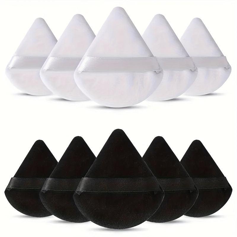 10 PCS Triangle Powder Puffs Soft Plush Powder Sponge Makeup Foundation Sponge