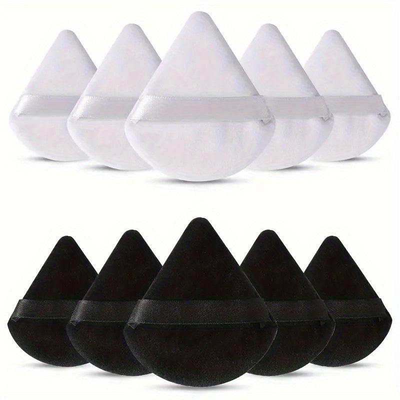 10 PCS Triangle Powder Puffs Soft Plush Powder Sponge Makeup Foundation Sponge