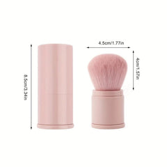 Travel Size Retractable Blush Brush with Lid