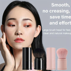 Travel Size Retractable Blush Brush with Lid
