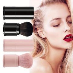 Travel Size Retractable Blush Brush with Lid