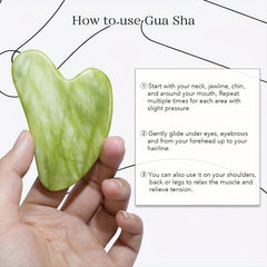 Jade Roller & Gua Sha Set Skin Care Massager Tool for Face Eyes Neck Body