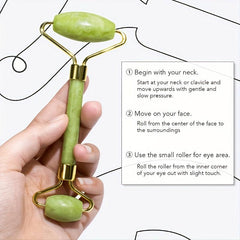 Jade Roller & Gua Sha Set Skin Care Massager Tool for Face Eyes Neck Body