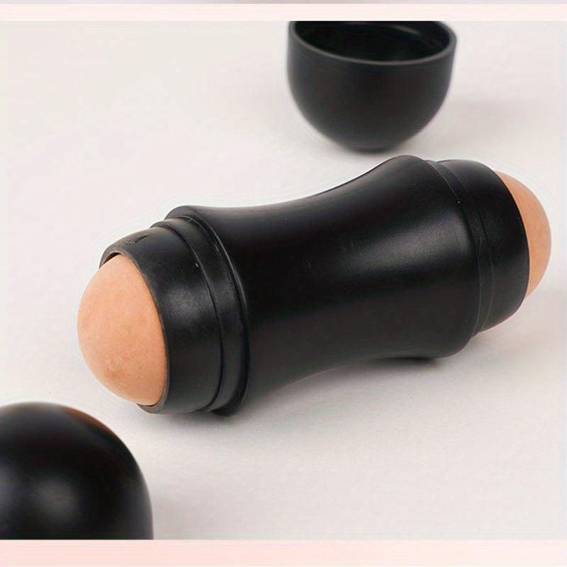 Double Headed Face Absorbing Roller Natural Volcanic Stone Facial Pore