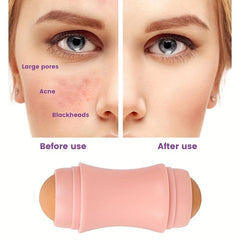 Double Headed Face Absorbing Roller Natural Volcanic Stone Facial Pore