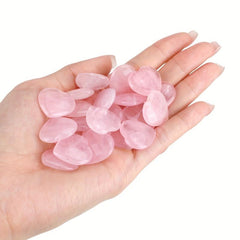 10pcs Natural Rose Quartz Heart Crystal Stones for Meditation Glass Decoration