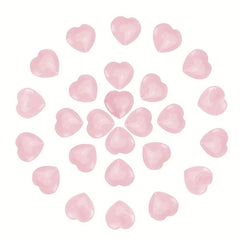 10pcs Natural Rose Quartz Heart Crystal Stones for Meditation Glass Decoration