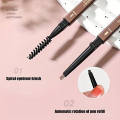 Dual-Ended Eyebrow Pencil, Waterproof 5 Colors, Enhance Women Makeup