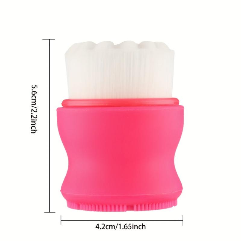 Mini Facial Cleansing Brush Soft Bristle Cleansing and Scrubber Side