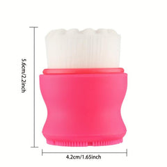 Mini Facial Cleansing Brush Soft Bristle Cleansing and Scrubber Side