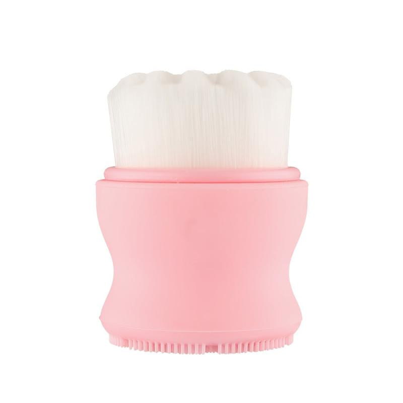 Mini Facial Cleansing Brush Soft Bristle Cleansing and Scrubber Side