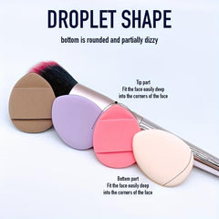 Portable Finger Powder Puff Set Soft Body Cosmetic Sponge Puff for Makeup