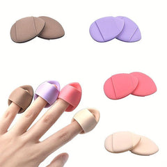 Portable Finger Powder Puff Set Soft Body Cosmetic Sponge Puff for Makeup