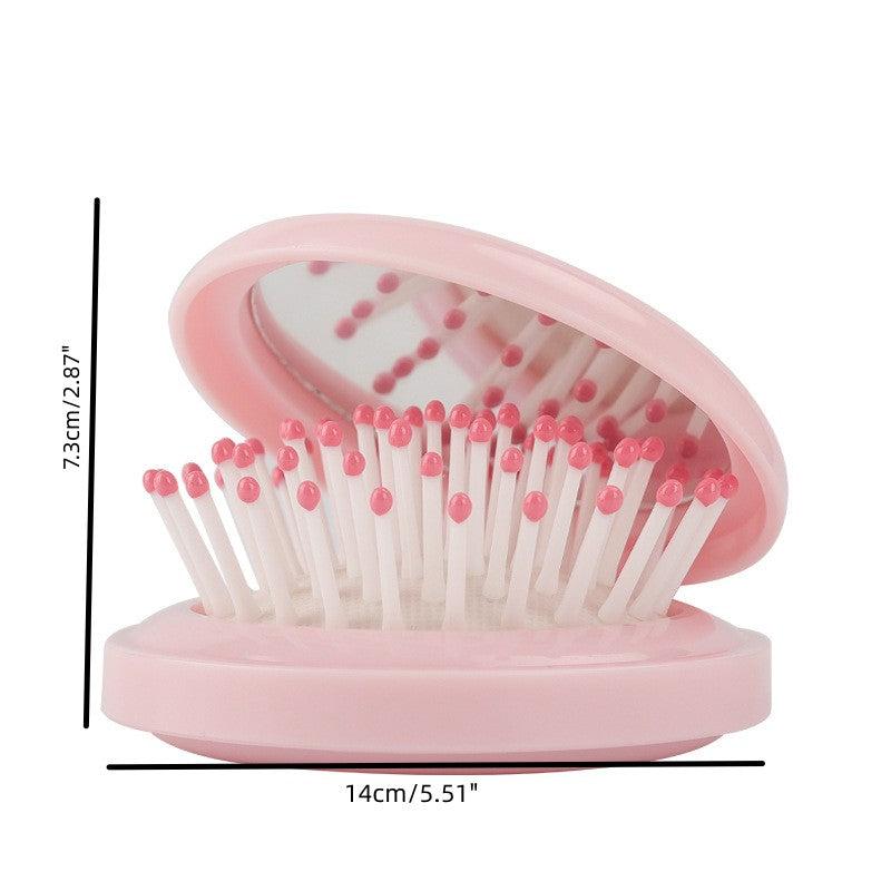 Folding Comb Mirror Set Portable Dual-use Smooth Hair Comb