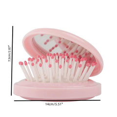 Folding Comb Mirror Set Portable Dual-use Smooth Hair Comb