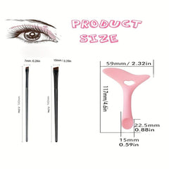 Eyeliner Brush & Silicone Template Kit for Perfect Makeup Aid
