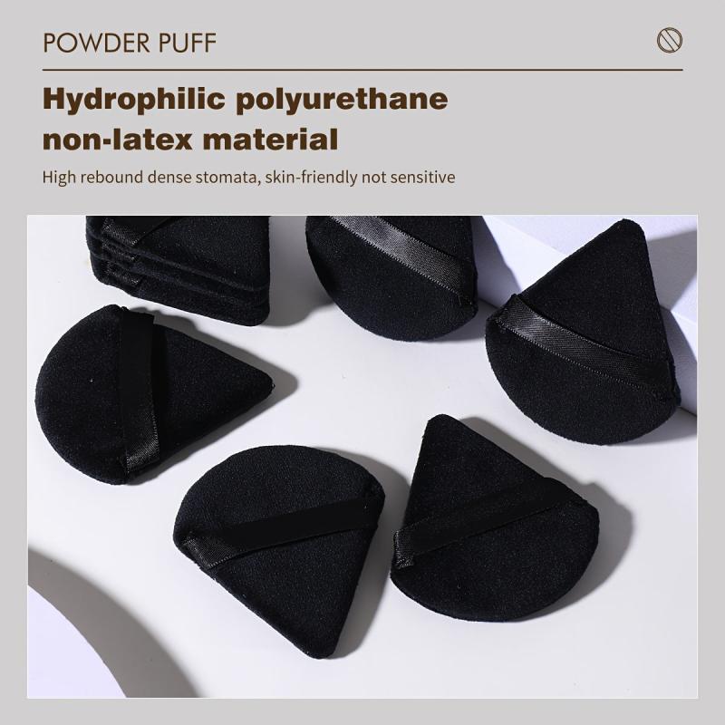 8PCS Triangle Makeup Puff for Loose Powder Soft Body Washable