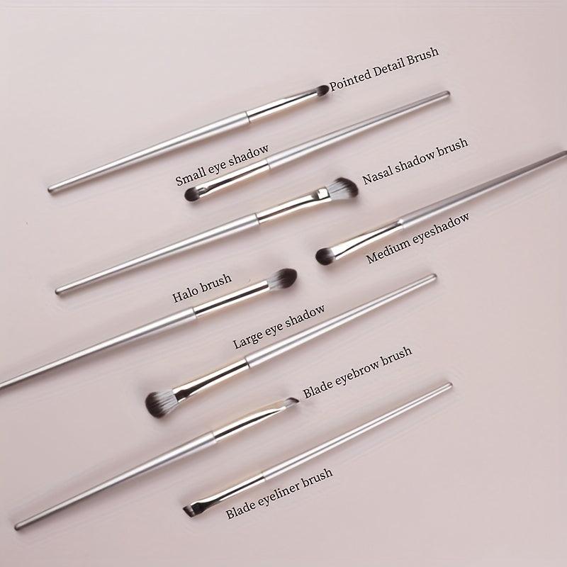 8pcs Makeup Brushes Set with Container Case Bag