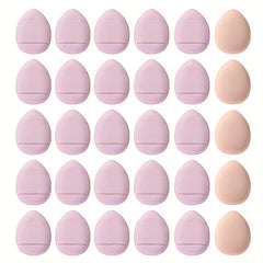 30pcs Finger Puff Mini Finger Makeup Sponges Soft Beauty Cosmetic Makeup Tools