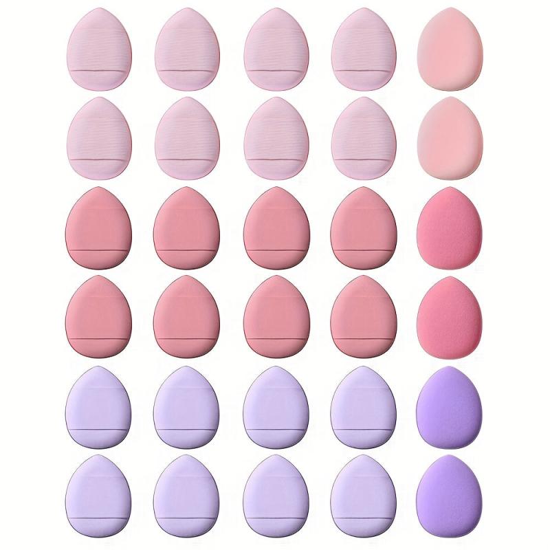 30pcs Finger Puff Mini Finger Makeup Sponges Soft Beauty Cosmetic Makeup Tools